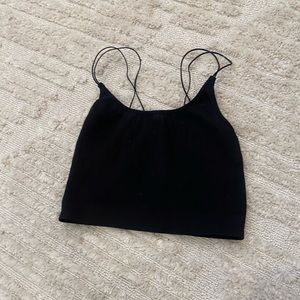 Aritzia Black Crop Top